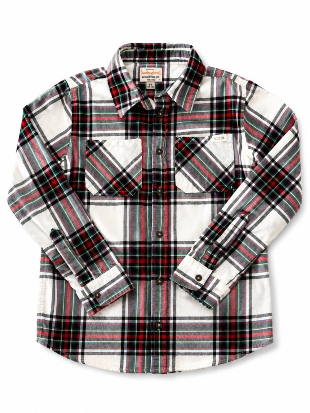 Boys Waterproof Vintage Plaid Button Up Shirt M (10)